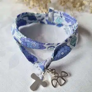 Bracelet Ange Gardien sur ruban d'Anjo bleu
