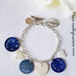 Bracelet Marraine en or (3 médailles en nacre)