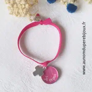 Bracelet de Communion sur ruban élastique