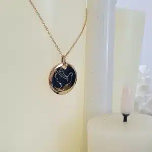 Collier de Colombe du Saint Esprit (en argent massif ou en plaqué or)