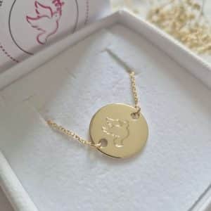 Bracelet médaille plate colombe Au Nom du Père Bijoux