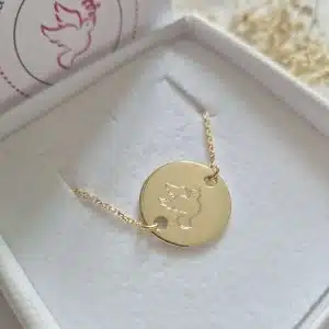 Bracelet médaille plate colombe Au Nom du Père Bijoux