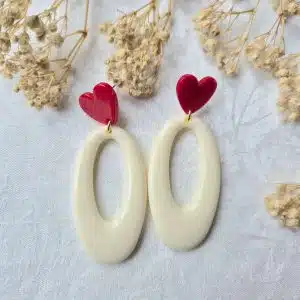 BO Manon (ivoire coeur léopard et marbré bleu coeur doré bombé)