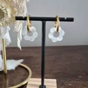 Boucles d'oreilles Flore (nacre)