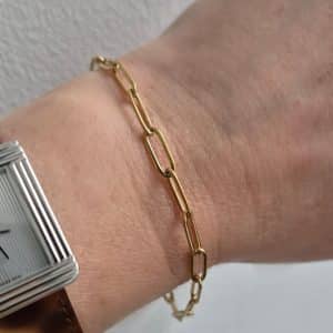 Bracelet personnalisé maille rectangle en acier inoxydable