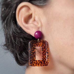 Boucles d'oreilles Roxane Léopard