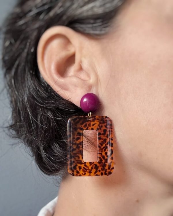 Boucles d'oreilles Roxane Léopard