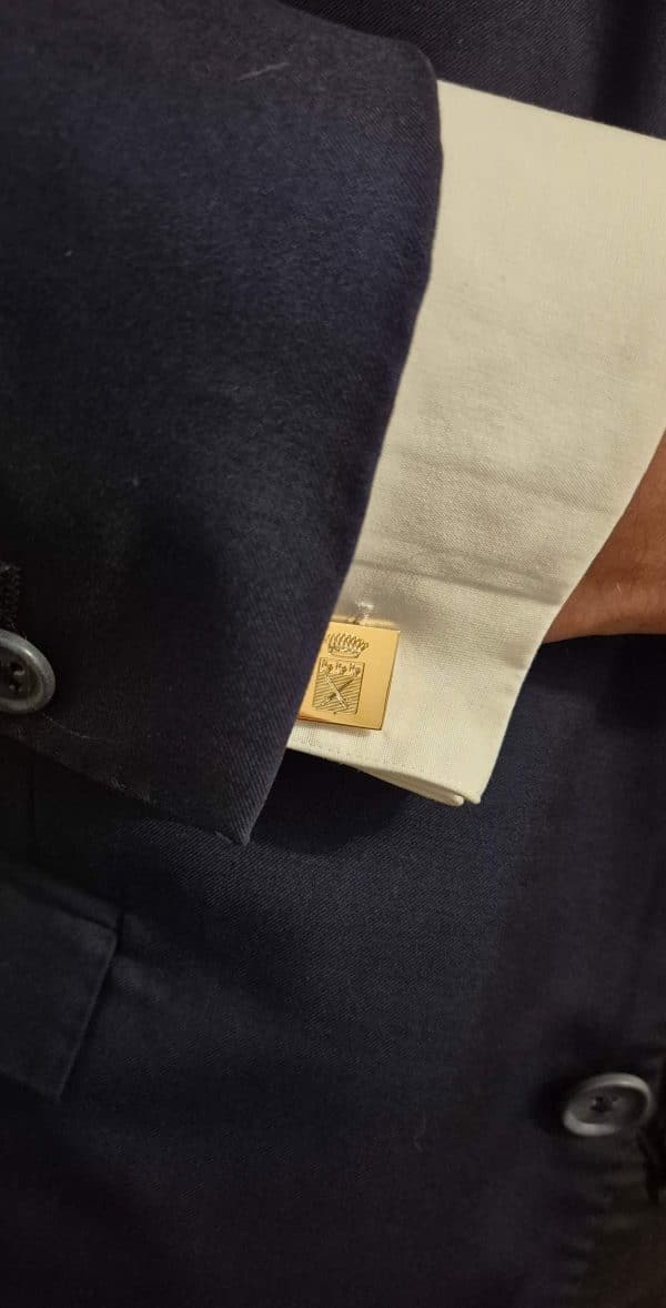 Boutons de manchette carrés portés