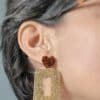 Boucles d'oreilles Roxane doré (attaches coeur léopard)