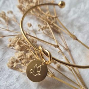 Bracelet Noeud de la Colombe (médaille 15 mm)