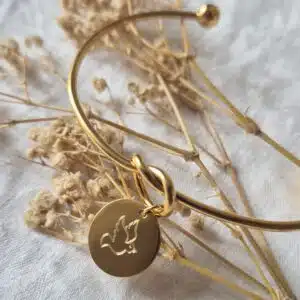 Bracelet Noeud de la Colombe (médaille 15 mm)
